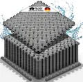 Produktbild: tillvex® Pool Bodenschutzmatte Anthrazit - 12 Stück | Unterlegmatte für Pool & Planschbecken | Poolmatte Bodenmatte Outdoor | Poolunterlage Bodenschutz Matten wärmeisolierend | Whirlpool Bodenfolie weich