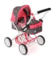 Produktbild: Bayer Chic 2000® Puppenwagen Smarty – Butterfly Koralle– Zusammenklappbar – Mit Verdeck, Tasche, Kissen & Decke – Griffhöhe 56 cm – Für Kinder ab 2 Jahren