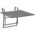 Produktbild: greemotion Toulouse Balkonhängetisch quadratisch Stahl grau 70,0 x 88,0 x 47,0 - 79,0 cm, 1 St.