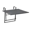 Produktbild: Balkonhängetisch XL Toulouse Balkon Klapptisch 70 x 70 cm klappbar Stahl grau