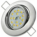 Produktbild: LED Deckenspot 230V flach 5W schwenkbar 400lm Stahl Einbaustrahler Ø68–75mm Spot