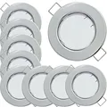 Produktbild: 9er Set Modul LED Einbaustrahler | Flach | 5W | 230V | Loch = 55-65mm | ET=28mm