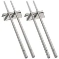 Produktbild: WMF Serie NUOVA Chop Sticks Set mit 4 Essstäbchen und 2 Ablagebänkchen Cromargan