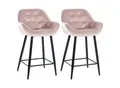 Produktbild: CLP 2er Set Barhocker Gibson - Tresenstuhl Mit Fußstütze - 2 x Tresenhocker Gepolstert