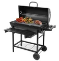 Produktbild: Mobiler BBQ Grill Holzkohlegrill Warmhalterost Deckel Thermometer Aschebehälter