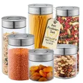 Produktbild: SILBERTHAL Vorratsglas mit Deckel 6er Set - Vorratsdosen mottensicher für luftdichte & auslaufsichere Aufbewahrung in der Küche