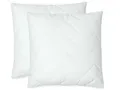 Produktbild: ZOLLNER 2er Set antiallergisches Kopfkissen mit Zick-Zack-Steppung in 40x40 cm - Polyesterfüllung - atmungsaktiver Bezug aus Mischgewebe - waschbar bis 95°C - Hotelqualität