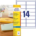 Produktbild: AVERY Zweckform J8563-25 Adressetiketten/Adressaufkleber (350 Etiketten, 99,1x38,1mm auf A4, bedruckbar, selbstklebend, für DIN lang Briefkuverts, Polyesterfolie, Inkjet-Drucker) 25 Blatt, transparent