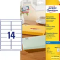 Produktbild: AVERY Zweckform Transparente Adress Etiketten 99,1 x 38,1mm Inkjet 350 Etiketten