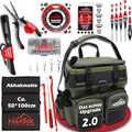 Produktbild: Paradox Fishing Multifunktions-Sitzkiepe I Angelrucksack I Angeltasche Angelkoffer mit Sitz Angelkoffer- viel Platz für Angelzubehör (XXL Set schwarz/grün)