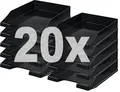 Produktbild: HAN Briefablage Klassik 1027-X-13 in Schwarz/Hochwertige, stapelbare Ablage im modernen Design/Für Briefe & Papiere bis Format A4–C4, 20 Stück