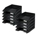 Produktbild: HAN Briefablage KLASSIK, 10 STÜCK Schreibtisch Organizer, Bürobedarf, Ablagefächer, Büromaterial, Briefkorb, Dokumentenablage, bis Format A4/C4, 1027-X-13, schwarz