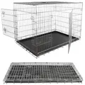 Produktbild: Drahtkäfig Falltbar Hundetransportbox 120x80,5x75 cm Gitterbox Hundekäfig 🐕