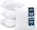 Produktbild: Utopia Bedding 4er Set Kissenfüllung 50 x 50 cm, Innenkissen Füllkissen Kopfkissen Sofakissen (Weiß)