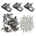 Produktbild: Zaundrahtklemmen 100 Stück Drahtzaun Clips Edelstahl Drahtklammern mit Schrau...