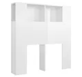 Produktbild: vidaXL Kopfteil Kopfteil mit Ablagen Hochglanz-Weiß 100x18,5x104,5 cm, (1 St)