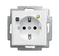 Produktbild: Busch-Jaeger 3116 – 0-0663 Schuko Silver, White Socket-Outlet – Socket-outlets (250 V, 16 A)