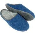 Produktbild: PANTOFFELMANN Filz Pantoffel Herren Damen Hauspantoffel leichte Filzpantoffel Hausschuhe Pantoletten Navy 37 - Navy - 37