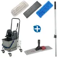 Produktbild: ReinigungsBerater Reinigungswagen Set 40 cm Set 6-teilig inkl. Reinigungswagen, Teleskopstiel, Klapphalter und Möppe 301035