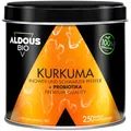 Produktbild: BIO Kurkuma Kapseln + Probiotika mit Ingwer und Schwarzem Pfeffer - 250 Stück - 1460mg - Kurkuma Kapseln mit Curcumin und Piperin - Natürliche Entzündgunshemmende Wirkung - Zertifizierte Bio Qualität