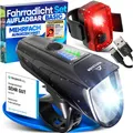 Produktbild: NEXTCOVER Fahrradlicht Set USB aufladbar Fahrradlampe Rücklicht Fahrradleuchte