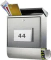 Produktbild: Burg Wächter 4400Ni Malaga Briefkasten Stahlblech Nickel Schlüsselschloss