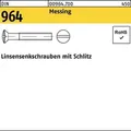 Produktbild: Linsensenkschraube DIN 964 Schlitz M6x 70 Messing 100 Stück
