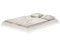 Produktbild: ERST-HOLZ Massivholzbett Doppelbett Extra Flach 160 x 200 cm Massivholz Weiß, Kiefer waschweiß