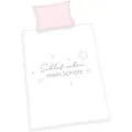 Produktbild: Herding Kleiner Schatz BIO-Babybettwäsche 40x60 + 100x135 cm weiß/rosa Baumwolle
