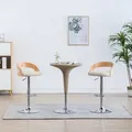 Produktbild: vidaXL Barhocker 2 Stk. Cremeweiß Kunstleder und Bugholz