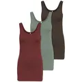 Produktbild: ONLY Tanktop Live Love (3-tlg) Lange Tops, elastische Baumwollqualität orange XS (34)
