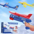 Produktbild: 3er Set Flugzeug-Launcher Spielzeug LED-Schaumgleiter-Kits Katapult 2 Flugmod...