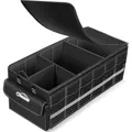 Produktbild: Oasser Kofferraum Organizer faltbar 75L mit weichen Deckel 4 Fächer Auto Organizer 30kg Tragkraft vielseitig einsetzbar extra groß Schwarz