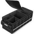 Produktbild: Kofferraum Organizer faltbar 75L mit weichen Deckel 4 Fächer Auto Organizer 3...