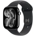 Produktbild: Apple Watch Series 11 46 mm Aluminium (GPS) Sportarmband S/M schwarz, diamantschwarz