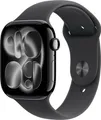 Produktbild: Apple Watch Series 11 GPS 46 mm Aluminiumgehäuse Sport Band Schwarz S/M