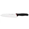 Produktbild: Giesser Santoku Messer 19 cm Asiamesser schwarz breite Klinge gelocht 218269sp19
