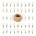 Produktbild: G2PLUS Herz Holzklammern Klein - 100Stück Deko Wäscheklammern Holz - Wäscheklammern Mini Weiß mit 30M Schnur für Hochzeit, Fotos, Adventskalender