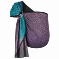 Produktbild: Hoppediz Ring-Sling Babytragetuch ab Geburt, Tragetuch mit Ringen, Hüfttrage, kbA Baumwolle, Design Jaipur Black