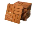 Produktbild: Casaria Holzfliesen 11x Akazie Mosaik, Terrassenfliesen 1-6m² Balkon Garten Klicksystem Verschiedene Muster