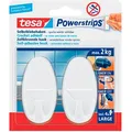 Produktbild: tesa Powerstrips Klebehaken für max. 2,0 kg, 3,8 x 7,0 cm, 2 St.
