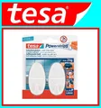 Produktbild: TESA Deko Haken Powerstrips® 58013 Größe L (70x37 mm) oval weiß 2 Haken/4 Strips