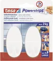 Produktbild: Tesa Powerstrips Haken Large OVAL Selbstklebend für Glas Kacheln Kunststoff
