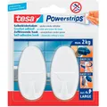 Produktbild: tesa Powerstrips Klebehaken für max. 2,0 kg, 3,8 x 7,0 cm, 2 St.