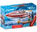 Produktbild: PLAYMOBIL 70744 SPEEDBOOT mit Unterwassermotor Sports & Action Schnellboot RAR