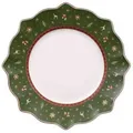 Produktbild: Villeroy & Boch Speiseteller Toys Delight, Grün, Mehrfarbig, Weiß, Keramik, Weihnachten, rund, Essen & Trinken, Geschirr, Teller, Speiseteller