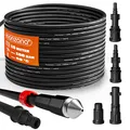 Produktbild: DEUBA® Rohrreinigungsschlauch 15m 160 Bar 4 Adapter Hochdruckreiniger Kärcher K2 K3 K4 K5 K6 K7 Rohrreinigungsset Abflussreiniger Rohrreiniger Schlauch