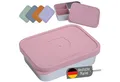 Produktbild: BEARFOOT Lunchbox Brotdose Kinder Edelstahl mit Silikoneinsatz - Rosa, Kindergarten und Schule - Mädchen und Jungen, Vesperbox, Snackbox