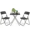 Produktbild: 3tlg. Bistroset Tisch Stühle Balkonmöbel Rattan Balkonset Klappbar Gartenmöbel