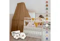 Produktbild: lilimaus Betthimmel Handgefertigter Musselin Betthimmel aus 100% Baumwolle für Babybett, Stoffhimmel für Babybett-Deko im Kinderzimmer und Spielzimmer
